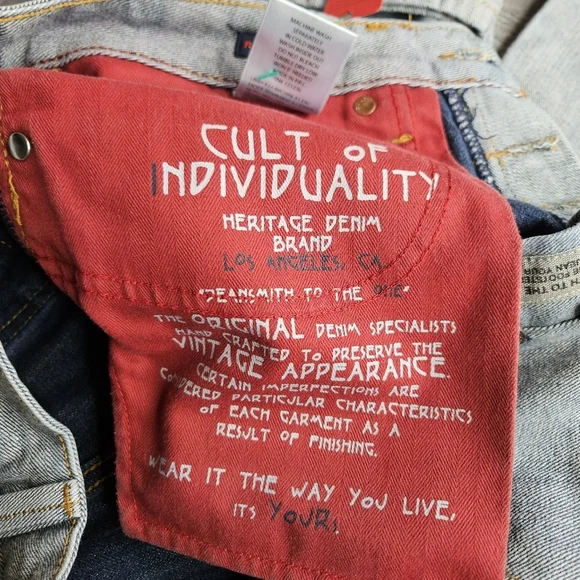 Cult of Individuality Men's Jeans Rebel Straight Fit 34x34